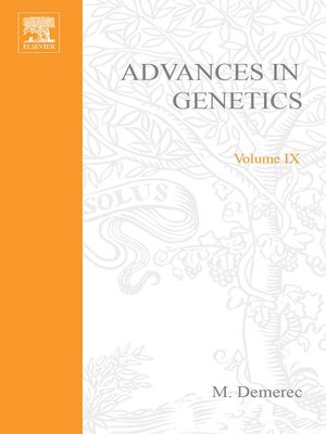 cover image of Advances in Genetics